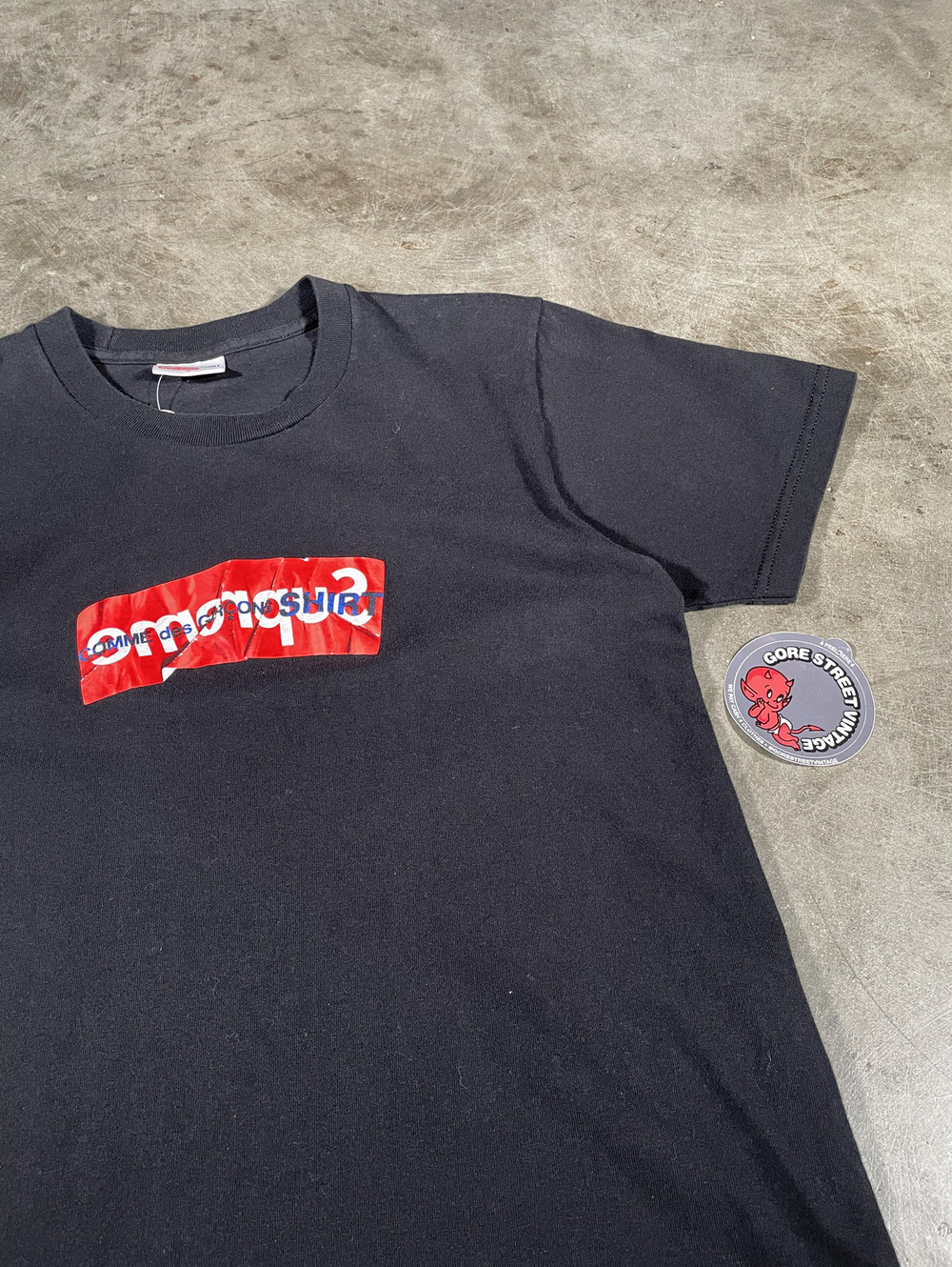 Comme Des Garcon Supreme Bogo box logo Tee S 18x26